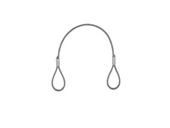 Ocelové jistící lanko 3 mm x 400 mm (FC), stříbrné bez karabiny