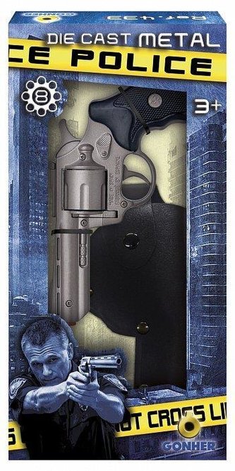 Rewolwer metalowy policyjny z kaburą Gonher