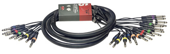 Stagg SML3/16P8PS E, kabel 16x mono JACK/8x stereo JACK, 3m