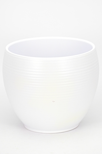 Keramický květináč Manacor matný 22 cm bílý II. jakost