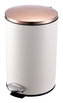 koš odpadkový nášlapný 3l kulatý kov.BÍ/MĚĎ, s vložkou PH