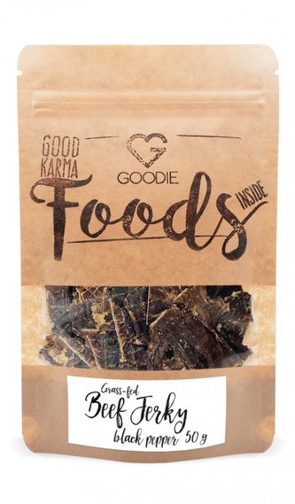 Grass-fed sušené hovězí maso - Jerky - černý pepř 50 g