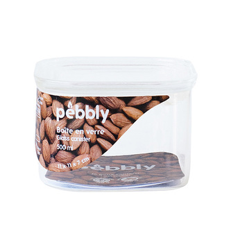 PKV-043 Skleněná dóza 500 ml, čtverec
