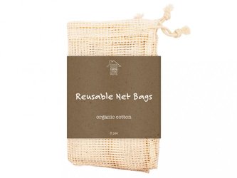Síťované sáčky z organické bavlny - sada 3 velikostí