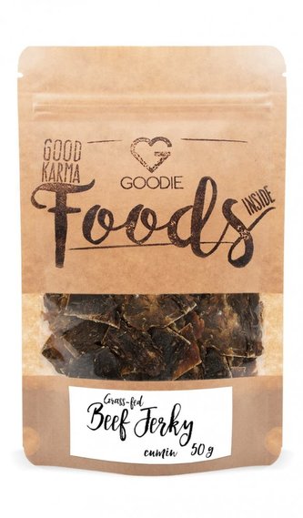 Grass-fed sušené hovězí maso - Jerky - Kmín 50 g
