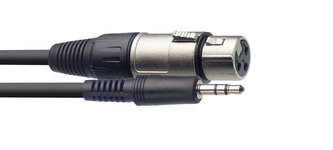 Stagg SAC1MPSXF, kabel XLR/mini JACK, 1m