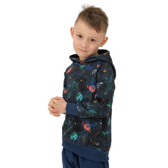 Dětská mikina s kapucí Universe; Barva: modrá; Velikost: 110 - 116