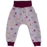 Dětské softshellové kalhoty Kočičky vel. 62 - 80; Barva: fialová; Velikost: 62