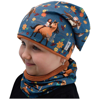 Jarní čepice spadená Spirit; Barva: modrá; Velikost: 46