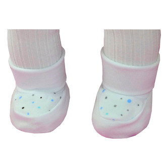 Kojenecké bačkůrky bavlna malé puntík jemný; Barva: puntík jemný růžový