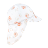 Dětská kšiltovka s krytím krku Růže; Barva: bílá; Velikost: L
