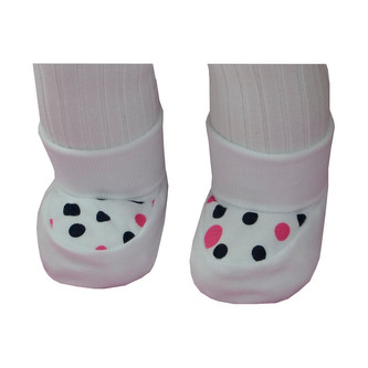 Kojenecké bačkůrky bavlna malé puntík; Barva: puntík růžová