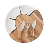 Krájecí prkénko s kráječi na sýr a miskami pr. 28 cm