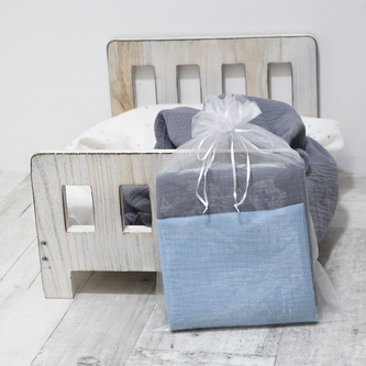 Mušelínové pleny šedá - modrá; Barva: šedá / modrá; Velikost: 70 x 70 cm