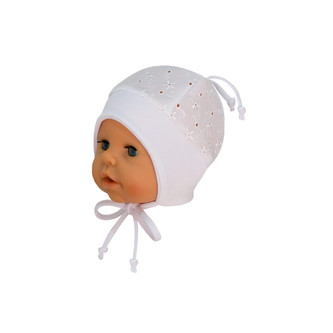 Kojenecká čepice madeira; Barva: bílá; Velikost: XS