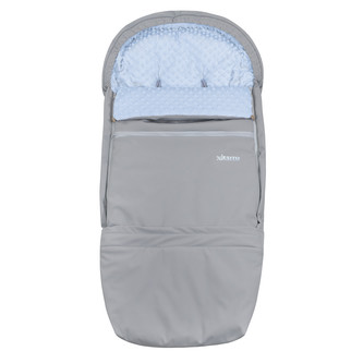 Rostoucí Fusak Soft Minky UNI Blue; Barva: šedá / modrá; Velikost: 110 x 49 cm
