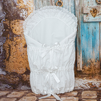 Zavinovačka klasická čtvercová madeira  2 kanýry; Barva: bílá; Velikost: 75 x 75 cm