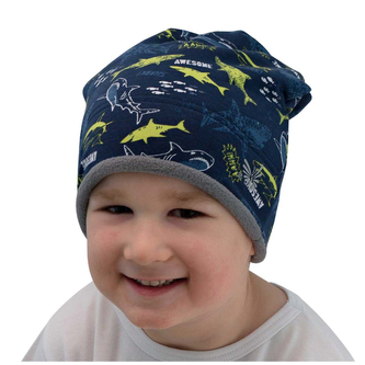 Zimní čepice spadená Shark; Barva: modrá; Velikost: 42 Zimní čepice spadená Shark; Barva: modrá; Velikost: 42