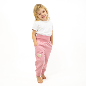 Rostoucí tepláky Mono Pink; Barva: růžová; Velikost: 146