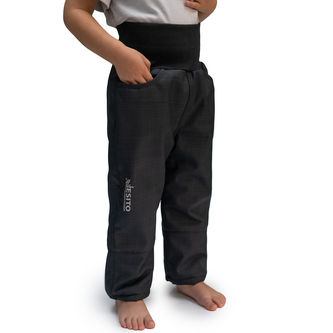 Dětské softshellové oteplovačky na zimu Black; Barva: černá; Velikost: 140