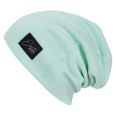 Žebrovaná čepice spadená Color Mint; Barva: mintová; Velikost: 48