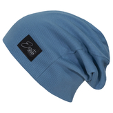 Žebrovaná čepice spadená Color Blue; Barva: modrá; Velikost: 40