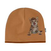 Dětská čepice Kotě; Barva: okrová; Velikost: 44