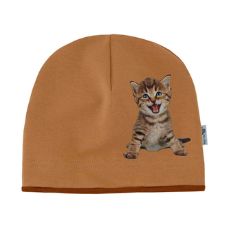 Dětská čepice Kotě; Barva: okrová; Velikost: 44