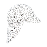 Dětská kšiltovka s krytím krku Lístečky; Barva: bílá; Velikost: L