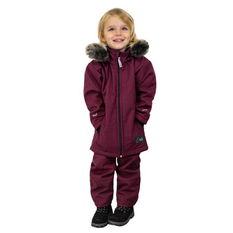 Dívčí zimní softshellový kabát s beránkem Fuchsie; Barva: fuchsiová; Velikost: 92