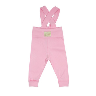 Rostoucí žebrované kalhoty s laclem Color Pink; Barva: růžová; Velikost: 80 - 86