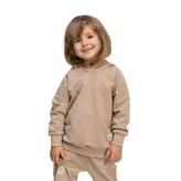 Dětská mikina s kapucí Latté; Barva: béžová; Velikost: 122 - 128