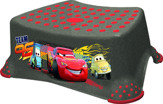 Stupínek k WC/umyvadlu "Cars", Šedočerná