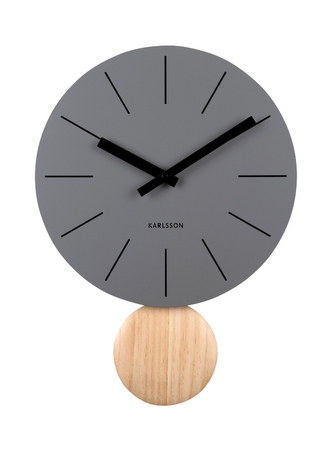 Designové kyvadlové hodiny 5967GY Karlsson 41cm