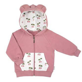 Kojenecká tepláková mikina s kapucí Nicol Emily - velikost 56 (0-3m)