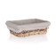 HOME DECOR Košík proutěný DUO 21 x 16 x 6,5 cm, obdélník, hnědobílý