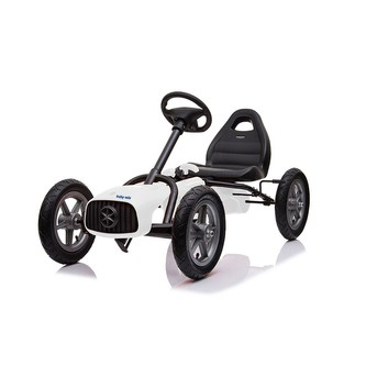 Dětská šlapací motokára Go-kart Baby Mix Buggy bílá