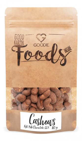 Kešu v keto mléčné čokoládě (44%) 80 g