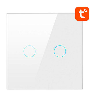 Smart Light Switch ZigBee Avatto LZTS02-EU-W2 2 Way No Neutral TUYA (white)