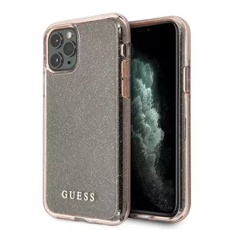 Guess GUHCN58PCGLPI iPhone 11 Pro Różowy/růžové pevné pouzdro Glitter