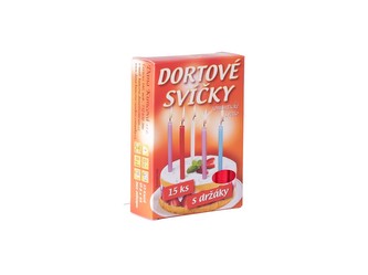 Dortové 15ks 8x95 se svícny červené svíčky