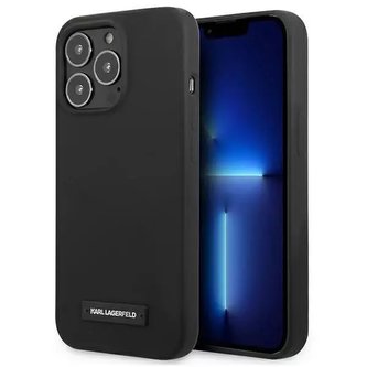 Karl Lagerfeld KLHCP13XSLMP1K iPhone 13 Pro Max 6,7" pevný obal černý/černý silikonový plak