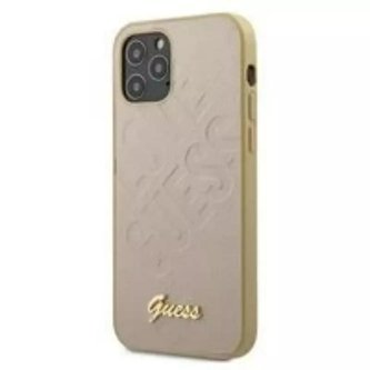 Guess GUHCP12SPUILGLG iPhone 12 mini 5,4" zlatý/zlatý pevný obal Iridescent Love Script Zlaté logo