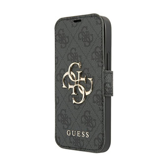 Guess Booktype 4G Big Metal Logo - pouzdro pro iPhone 13 Pro (šedé)