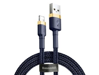 2m Baseus Keviar USB Lightning kabel pro iPhone iPad iPod 1,5A Navy Blue