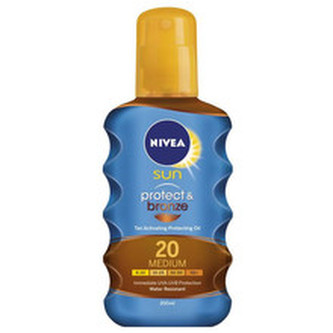 Nivea Olej na opaľovanie v spreji podporujúci zhnednutie SPF 20 Sun (Protect & Bronze Oil) 200 ml unisex