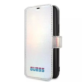 Guess GUFLBKN58BLD iPhone 11 Pro srebrny/stříbrná kniha Iridescent
