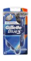 Gillette Pánská pohotová holítka Blue3 4 ks + 2 ks ZDARMA man