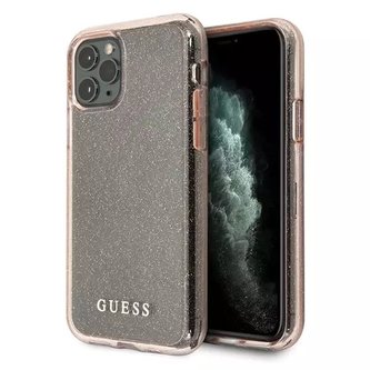 Guess GUHCN65PCGLPI iPhone 11 Pro Max Różowy/růžové pevné pouzdro Glitter