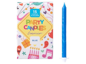 Emocio Dortové 15 ks 8x95 se svícny modré svíčky